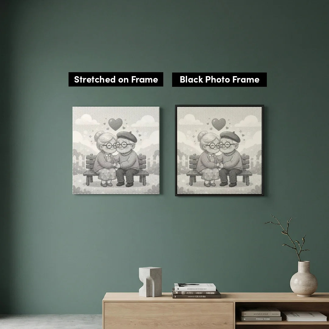 Gammelt par prik maleri