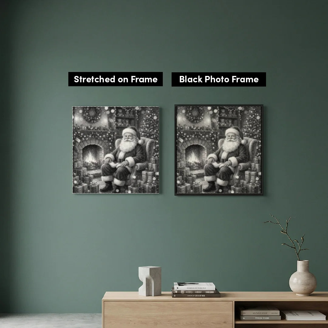 Julemanden med gaver Dot maleri