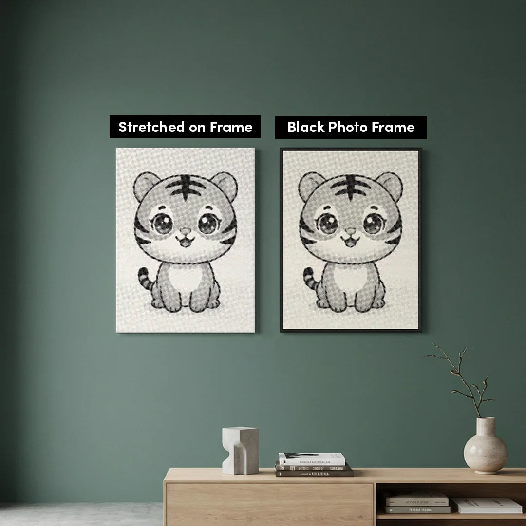 Lille Tiger Dot Maleri