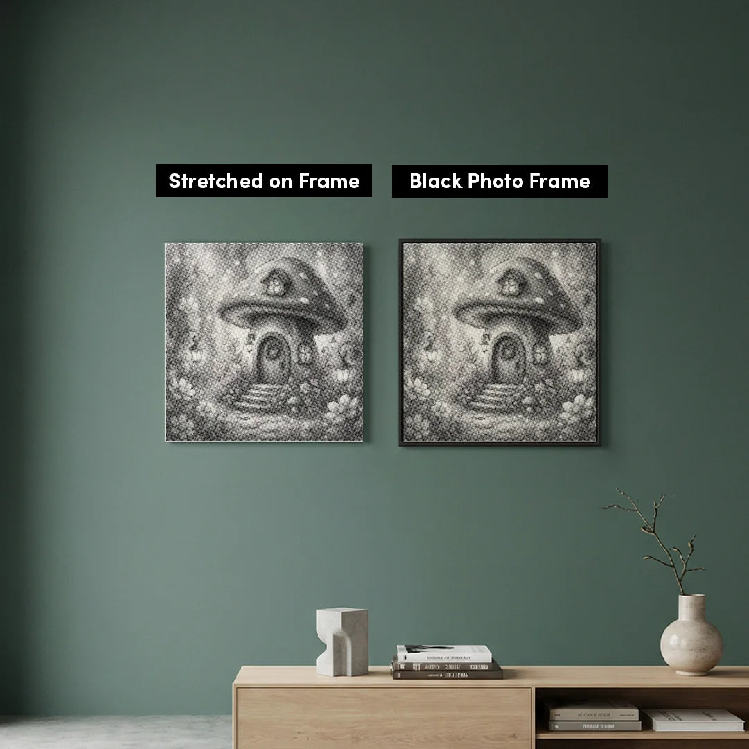 Mushroom House Dot Maleri