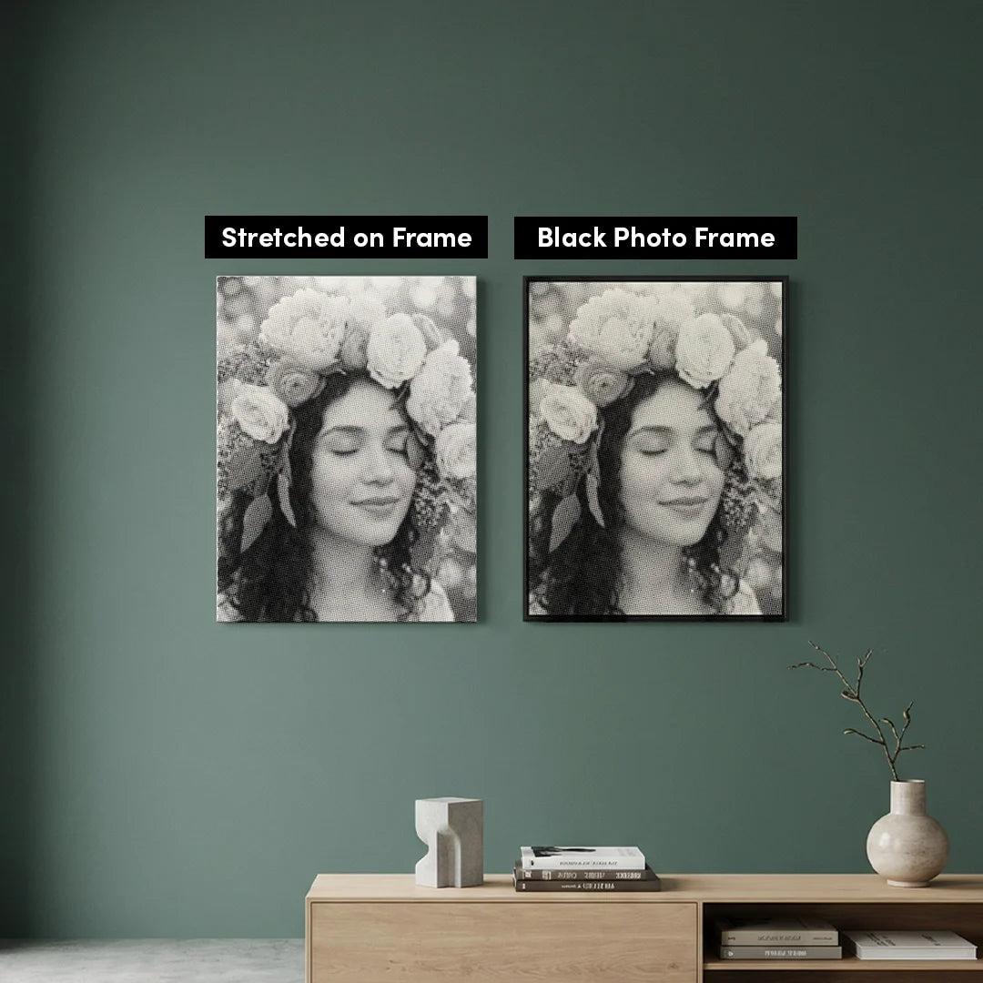 Kvinder med blomster 2 prik maleri