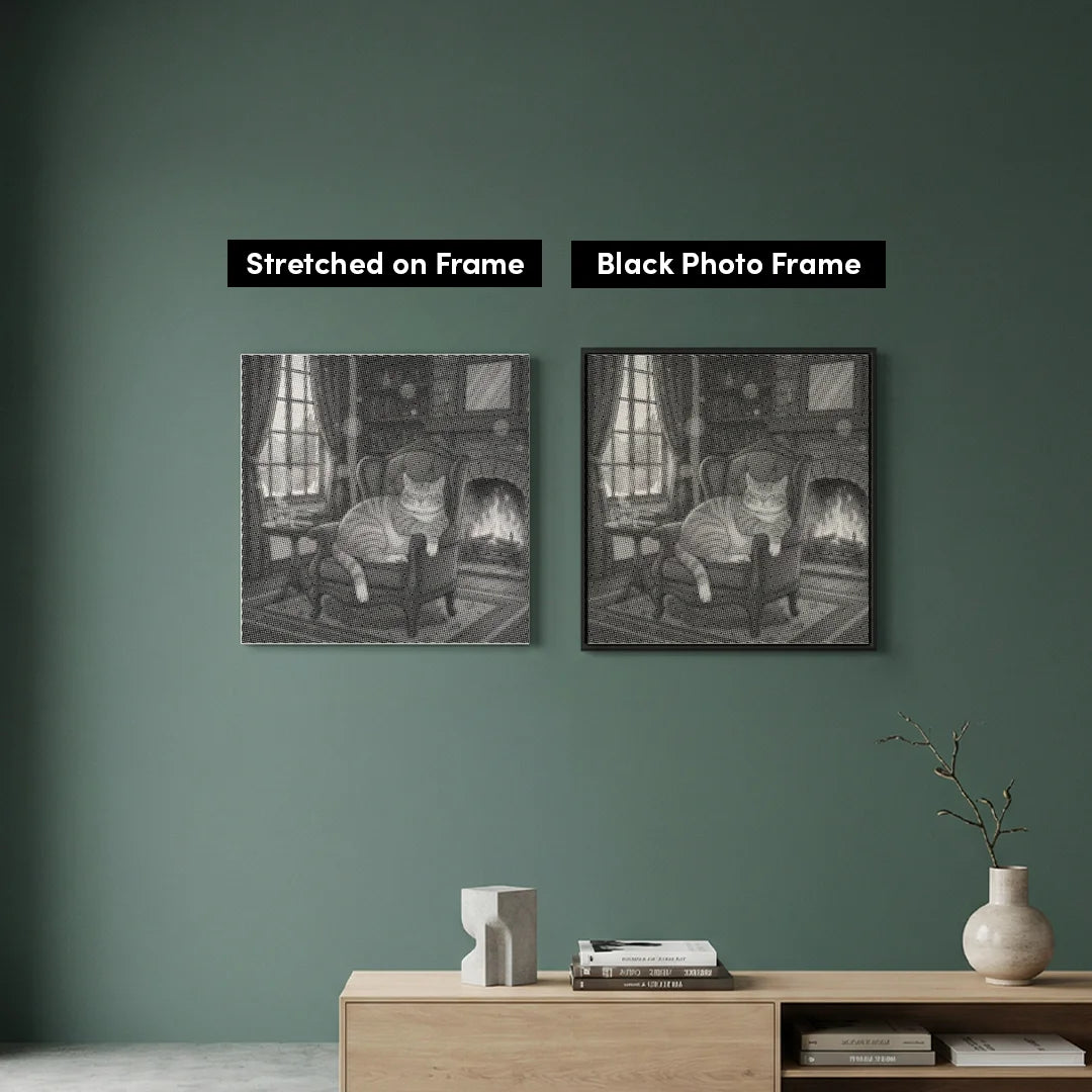 Hyggeligt kat prik maleri