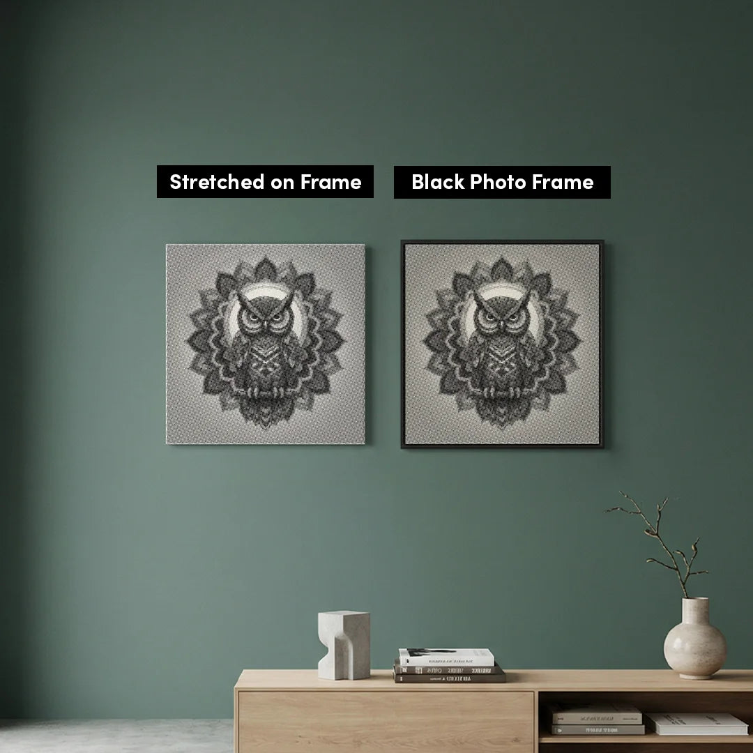 Ugle Mandala 3 Dot Maleri