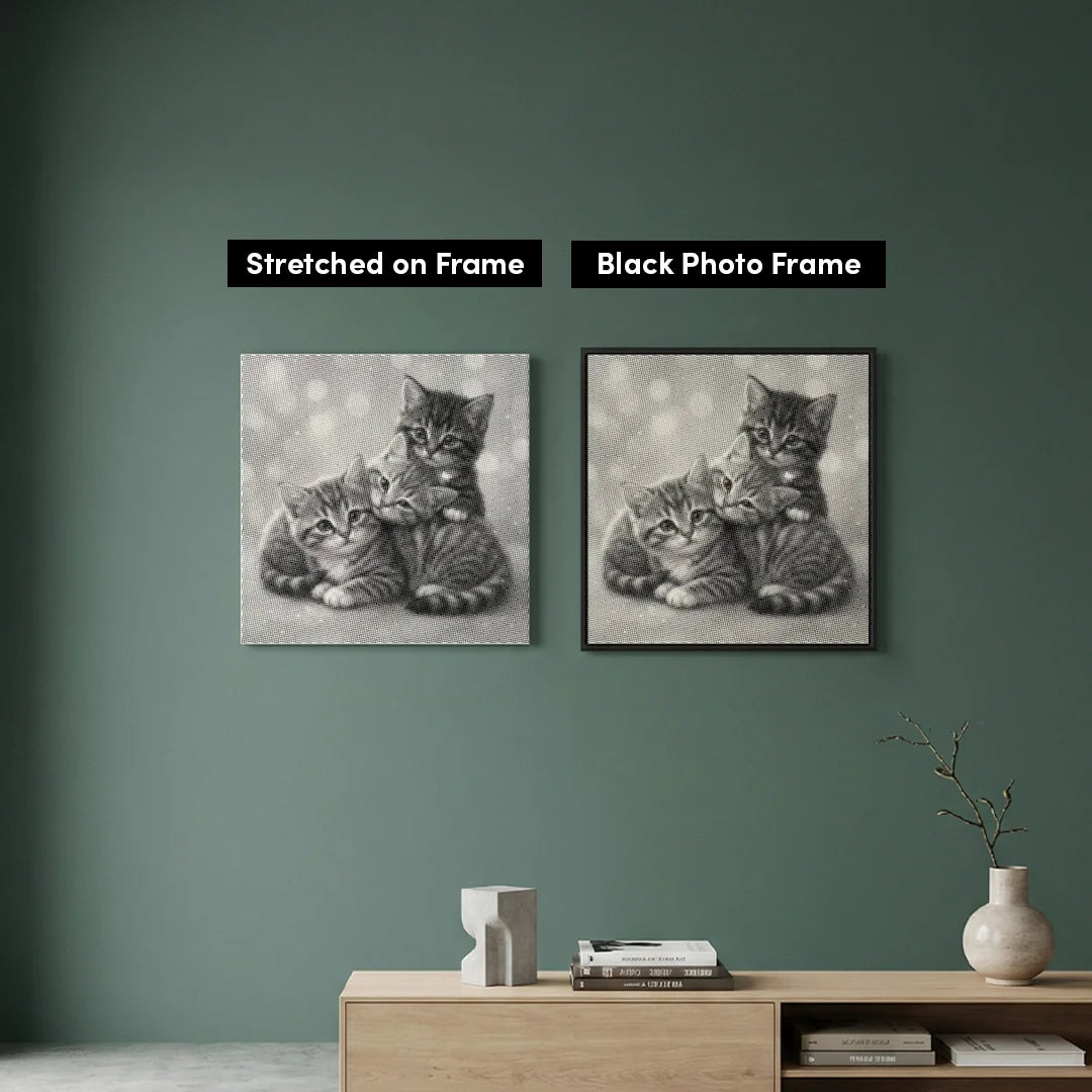 3 søde killinger Dot Painting