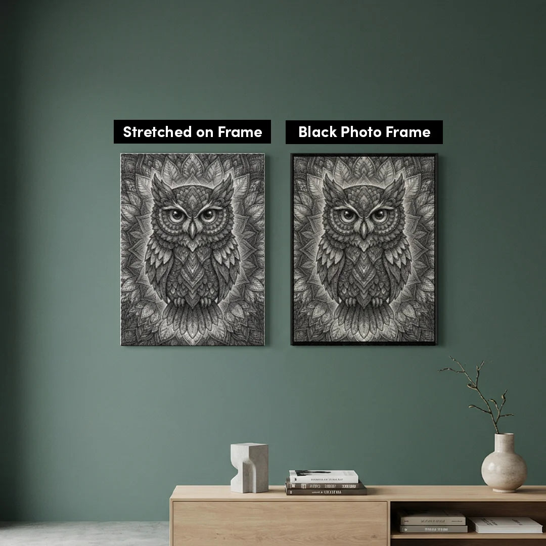 Owl Mandala 2 Dot Maleri