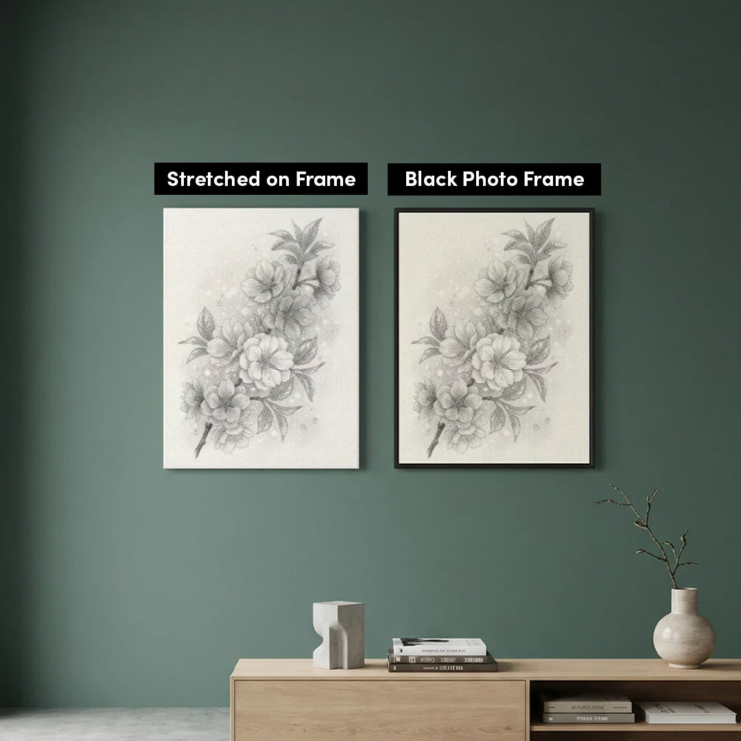 Luksus Blomster Dot Maleri