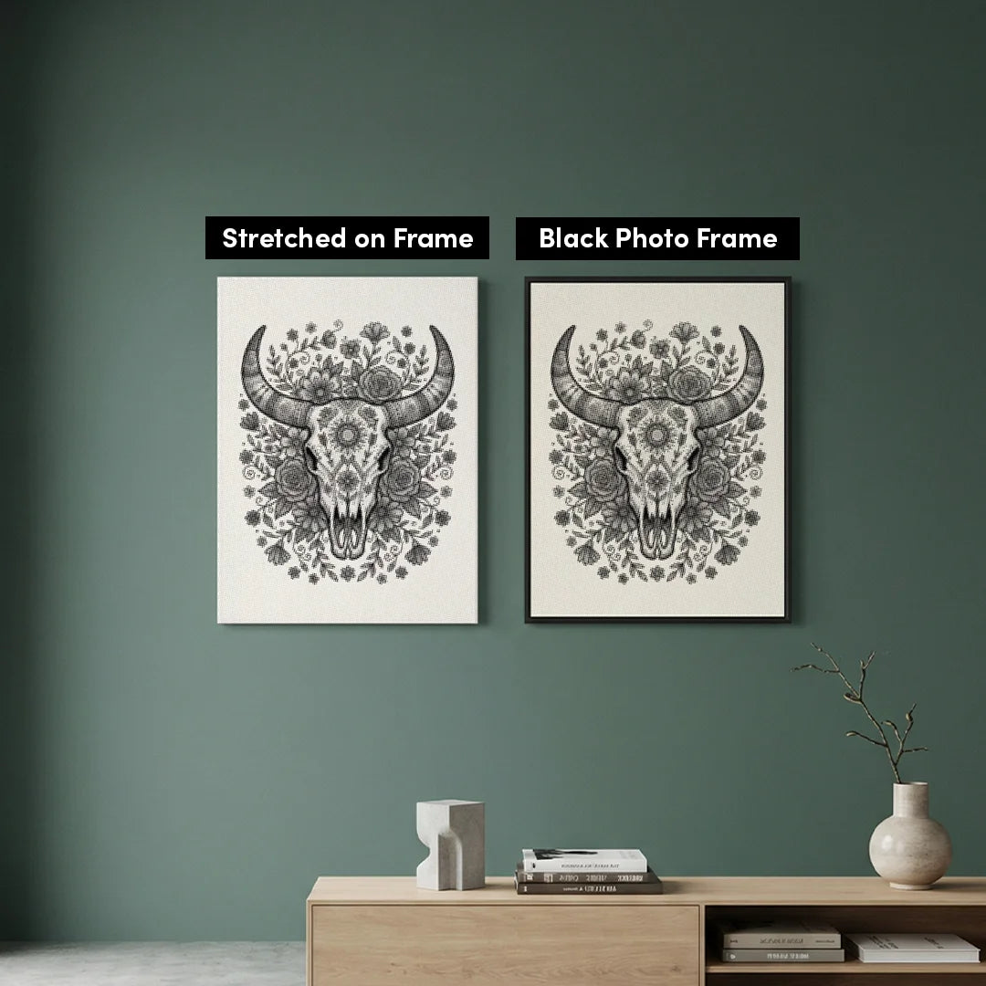 Bull Skull Dot Maleri