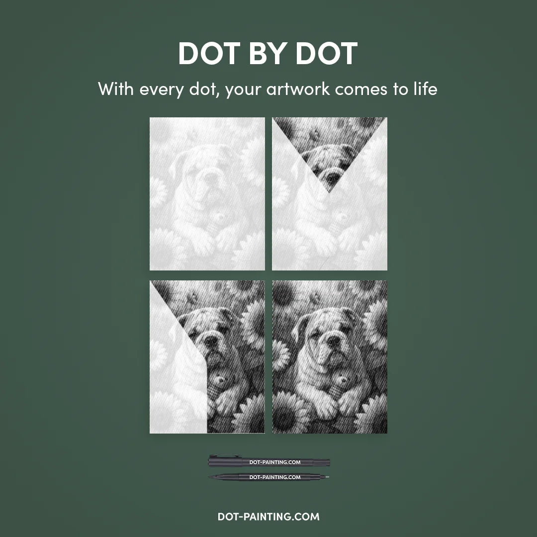 Bulldog Dot Maleri