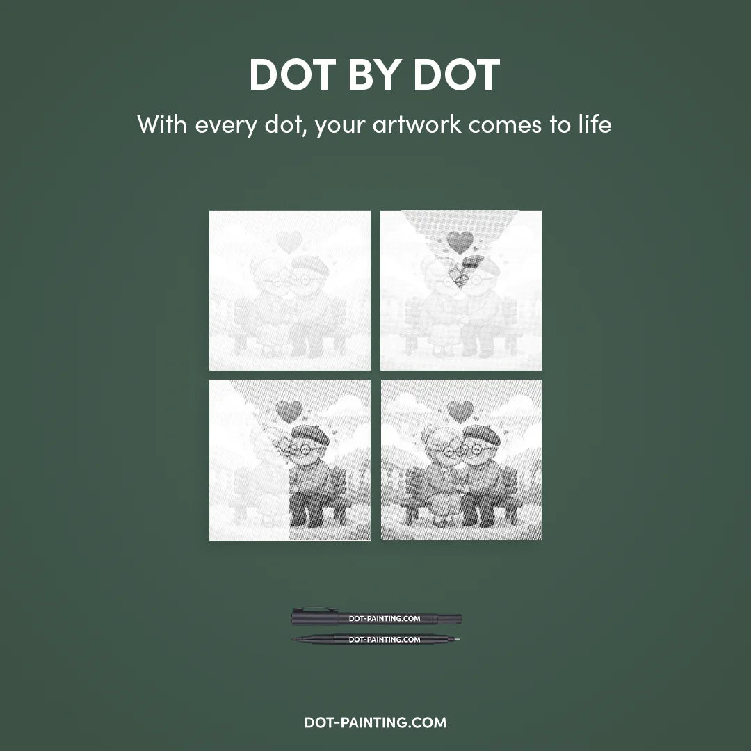 Gammelt par prik maleri