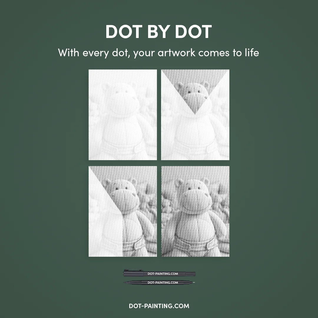 Flodhest Dot Maleri