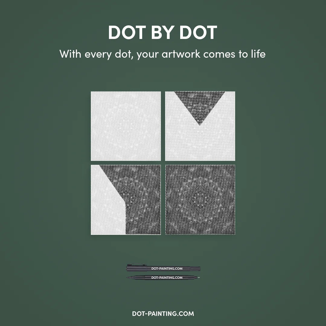 Mandala Flise Dot Maleri