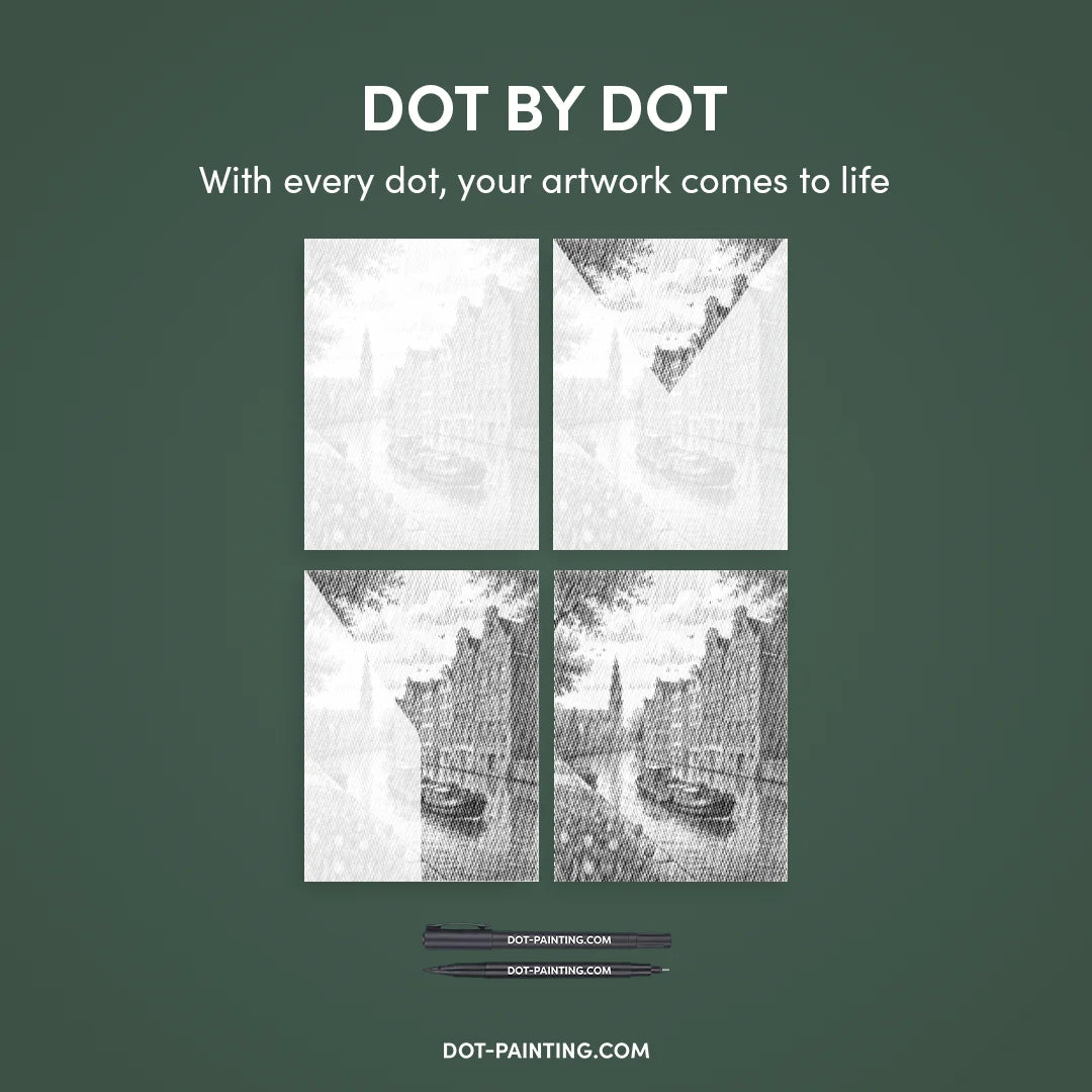 Amsterdam Canal Dot Maleri