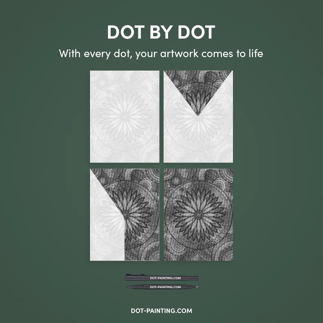 Blomst med Dots Dot Painting