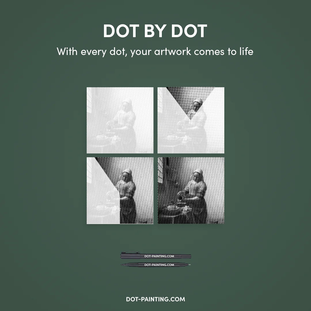 Mælkepige prikmaleri