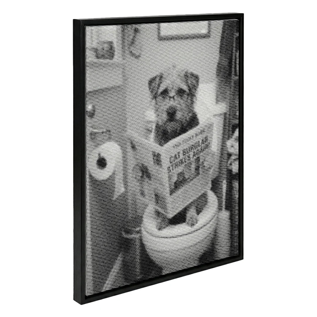 Dog on A Toilet Dot Painting