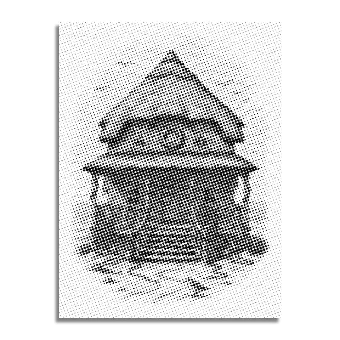 Strandhytte prikmaleri