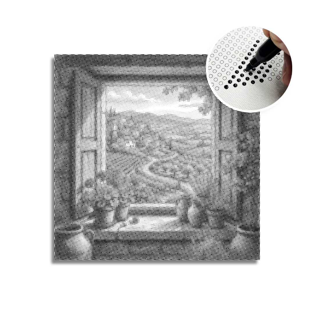 Se gennem skodder Dot Painting