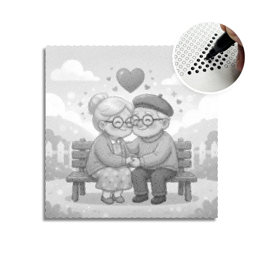 Gammelt par prik maleri