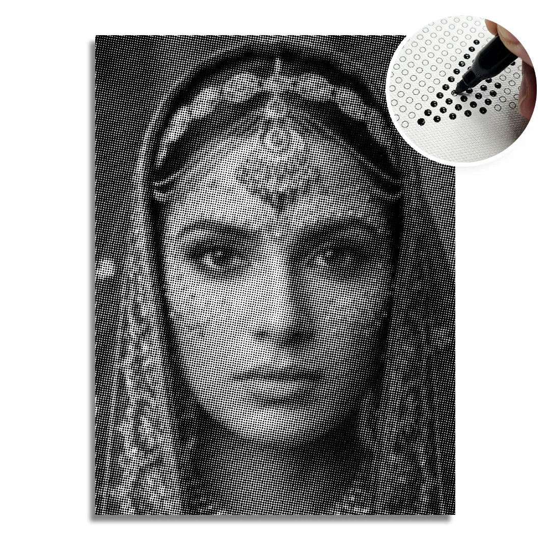 Indisk kvinde prikmaleri