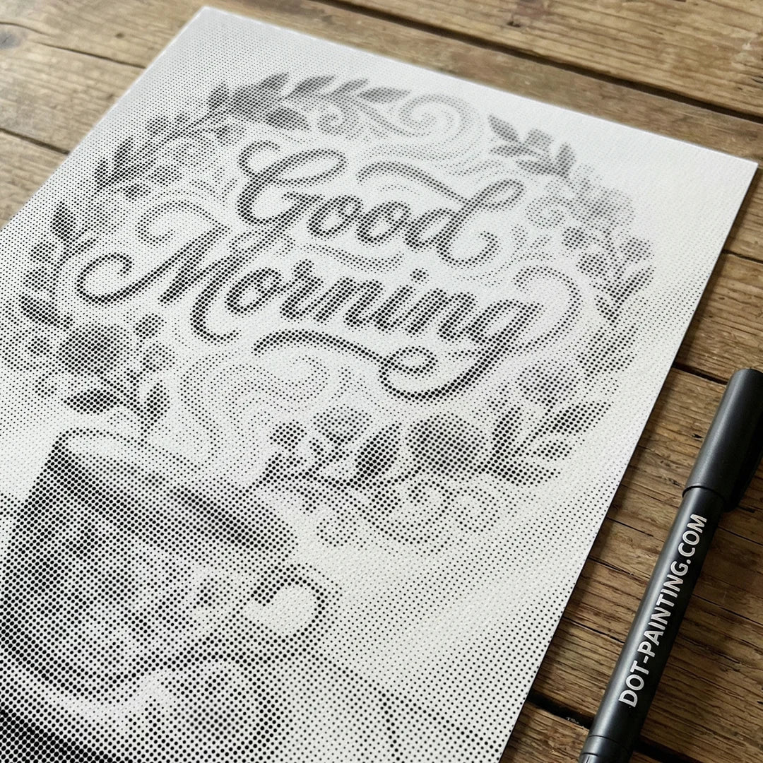 Godmorgen Kaffe Dot Maleri