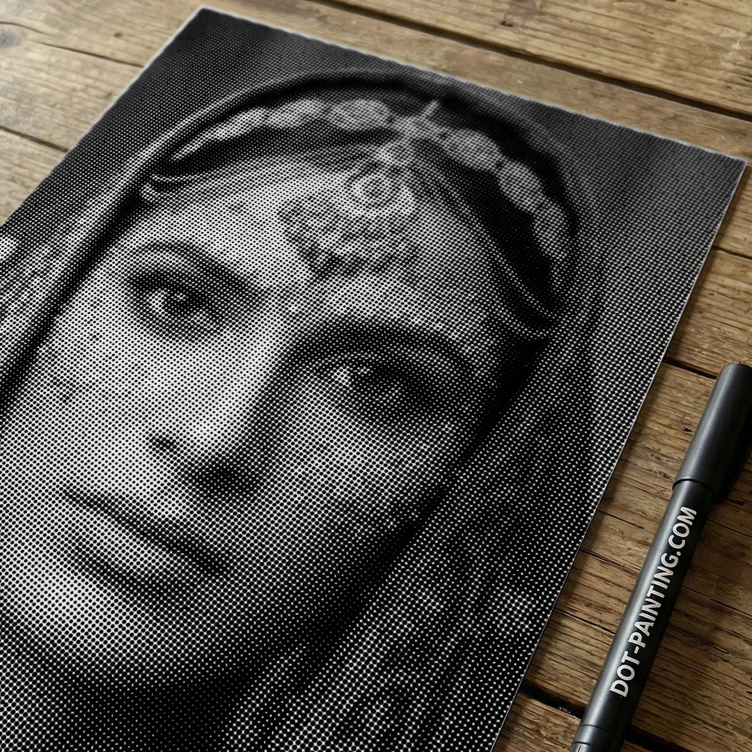 Indisk kvinde prikmaleri