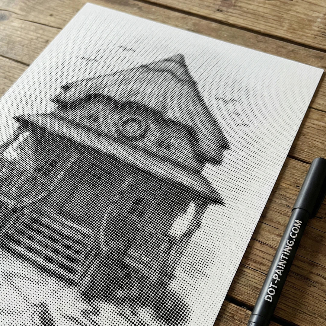 Strandhytte prikmaleri