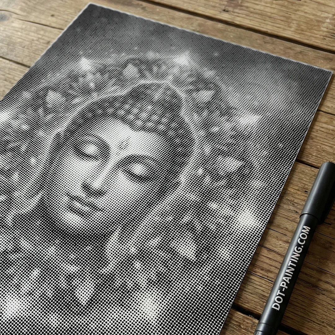 Buddha med blomster Dot maleri