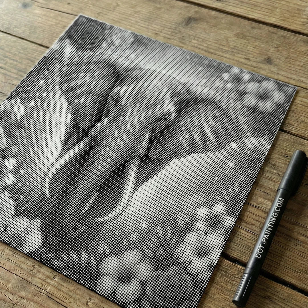 Elefant med blomster Dot maleri