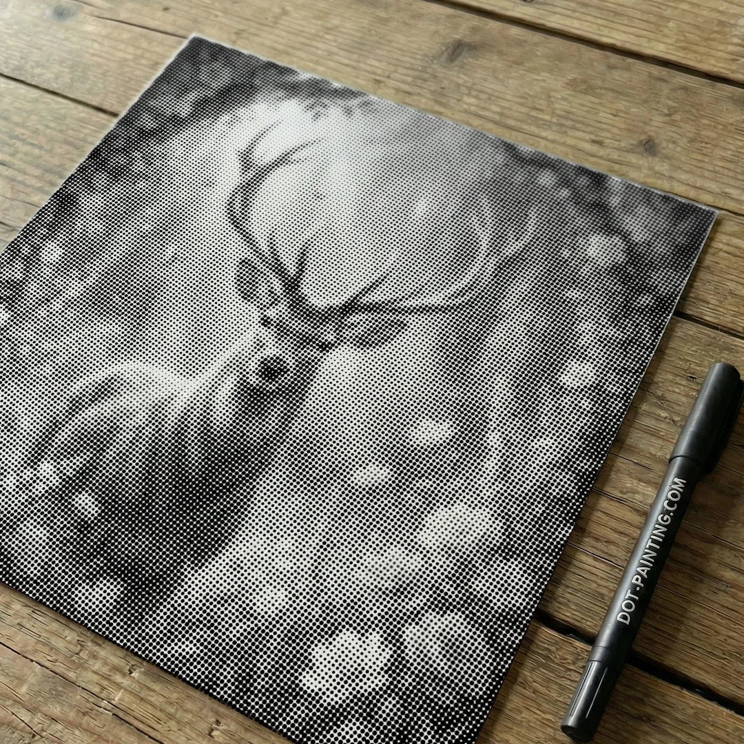 Majestætisk Deer Dot Maleri