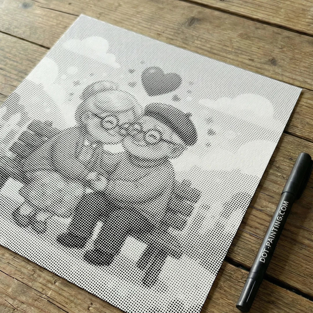 Gammelt par prik maleri