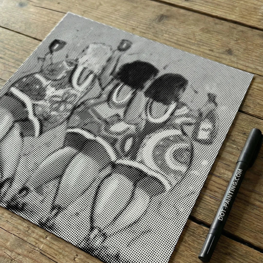 Glade damer vinder prikmaleri