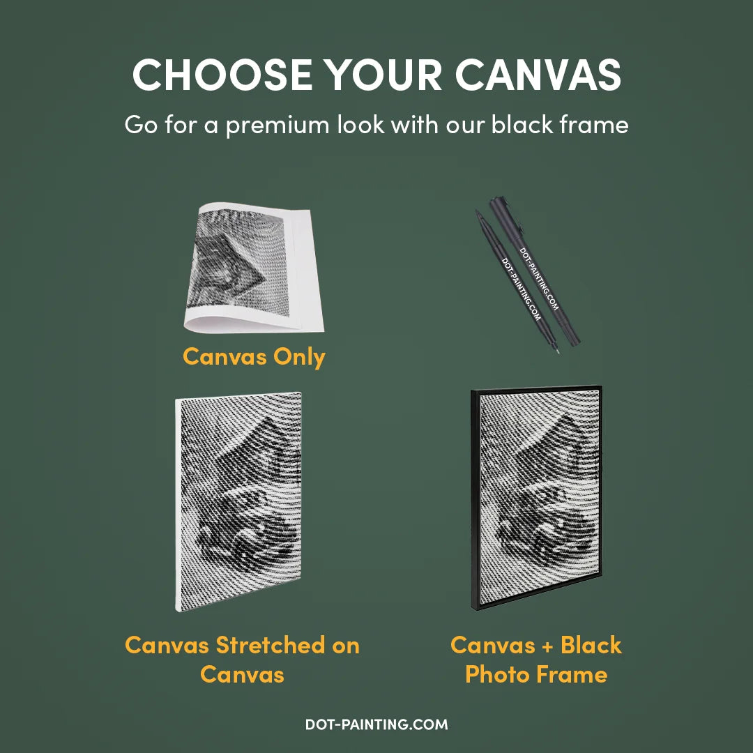 Julemandens bil Dot maleri