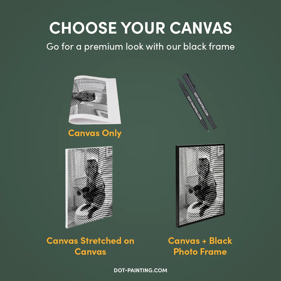 Monkey on A Toilet Dot Painting