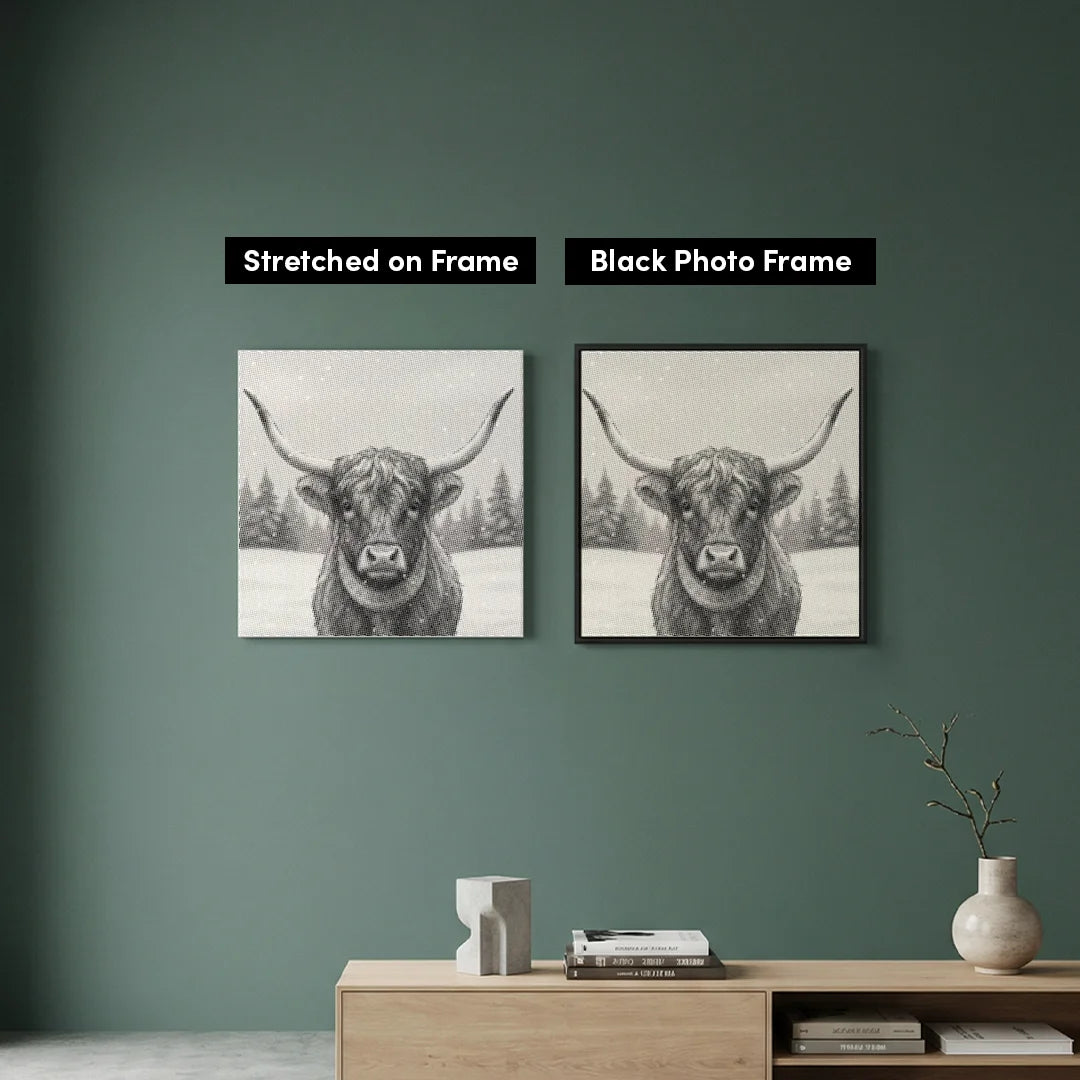 Skotsk højlander juleprikkermaleri