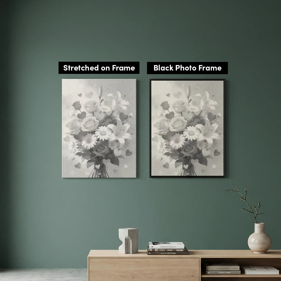 Hearts and Flowers Dot Painting