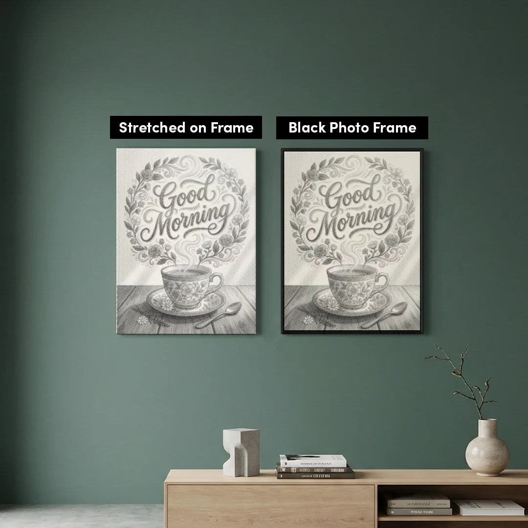 Godmorgen Kaffe Dot Maleri