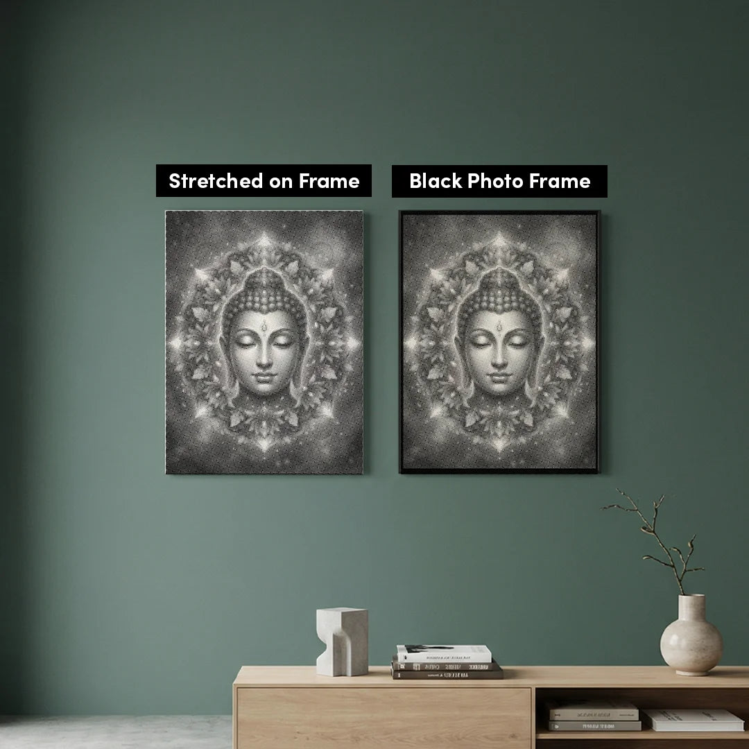 Buddha med blomster Dot maleri