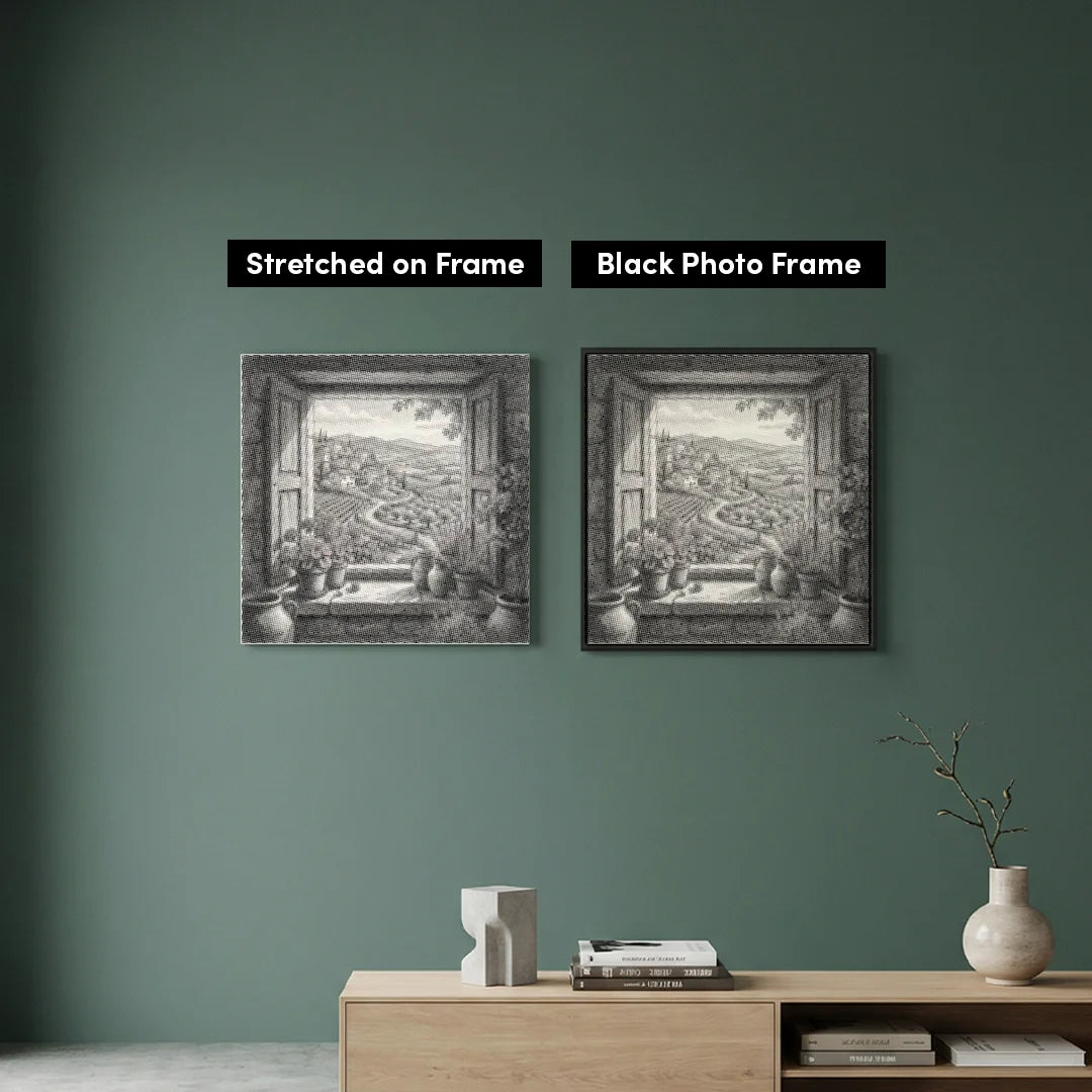 Se gennem skodder Dot Painting