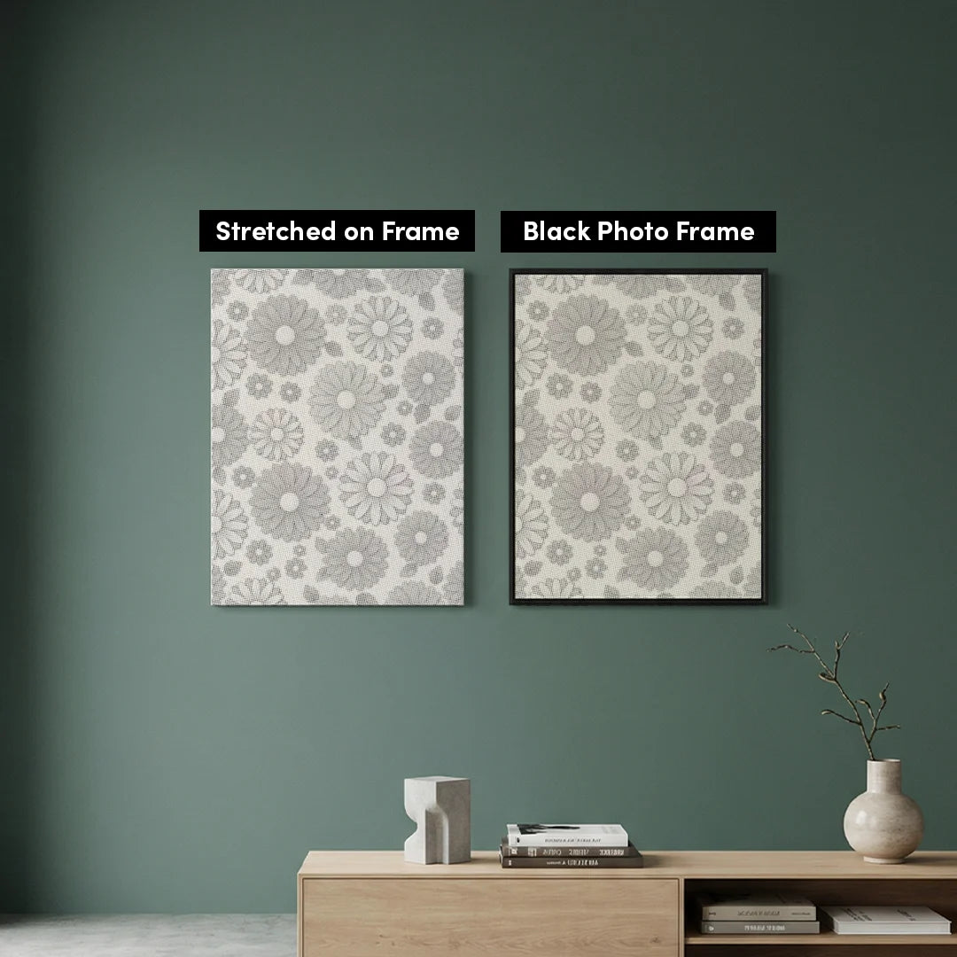 Minimalistisk Blomster Dot Painting