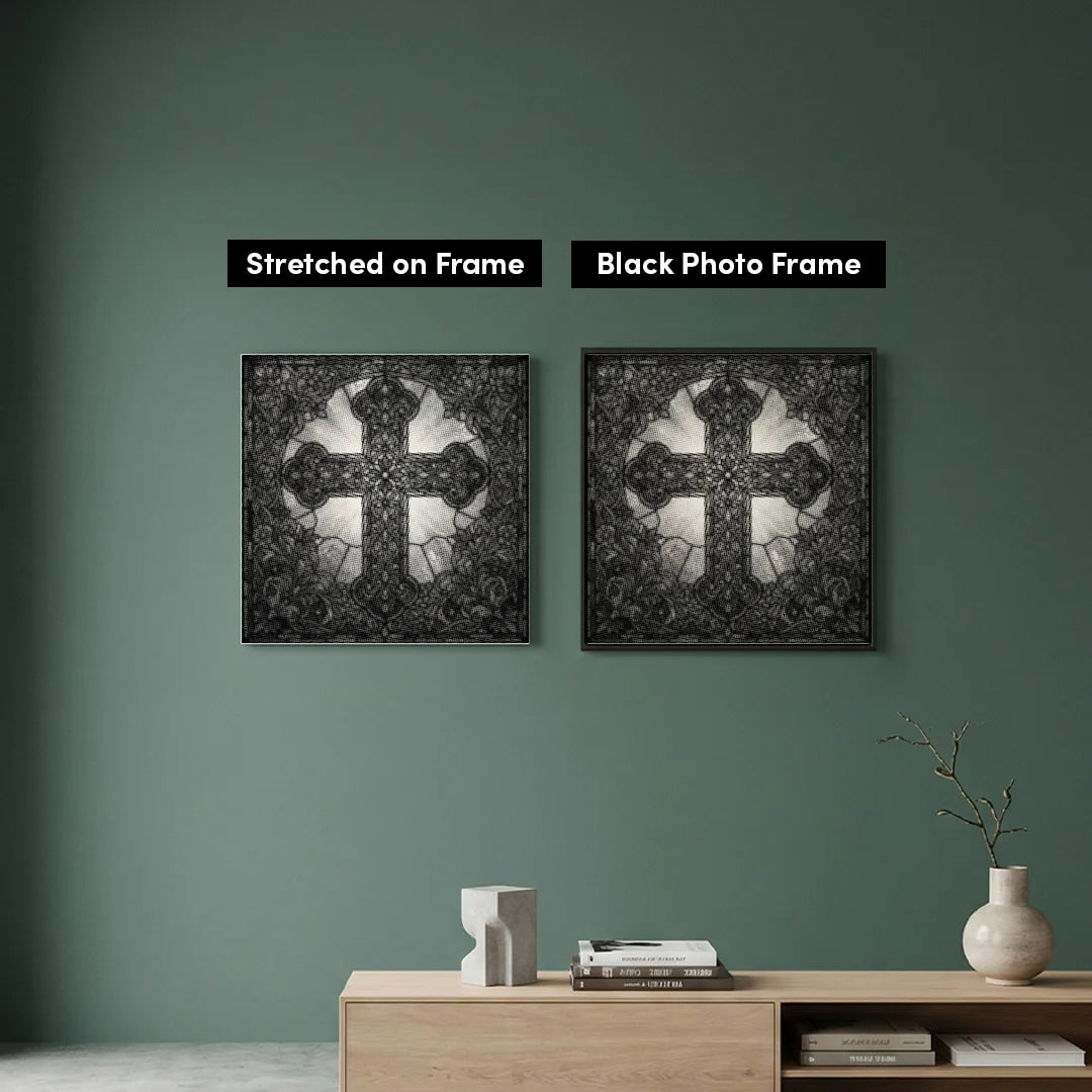 Farvet glas Cross Dot Maleri