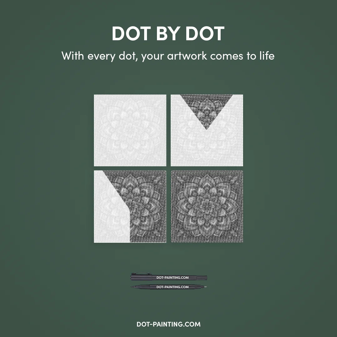 Mandala 9 Dot maleri