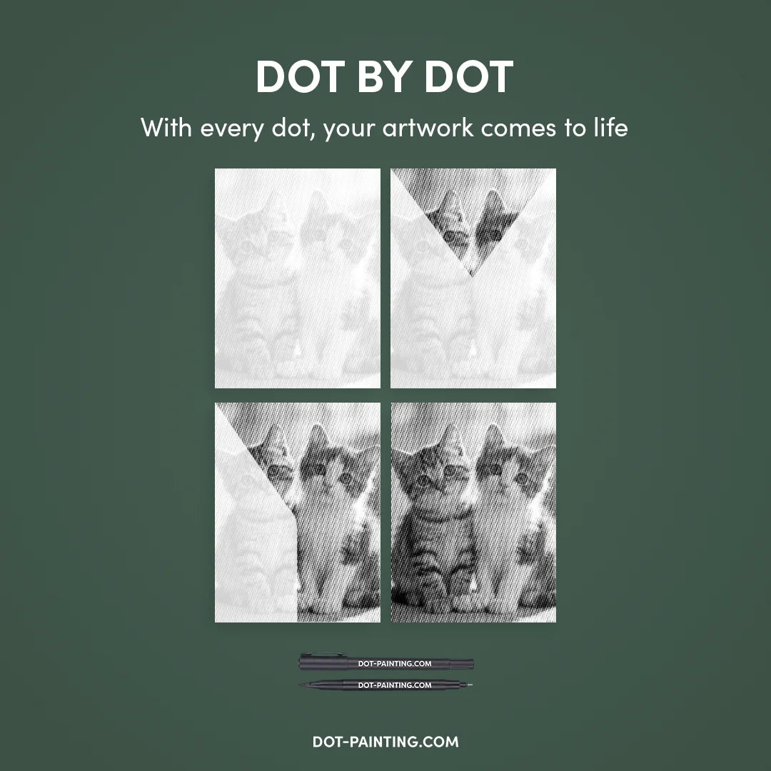 Kittens Dot Painting