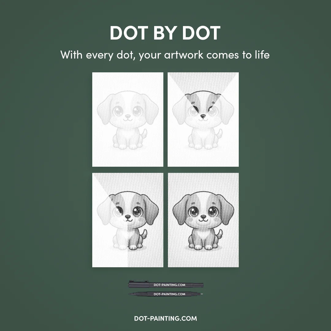 Puppy 2 Dot Maleri