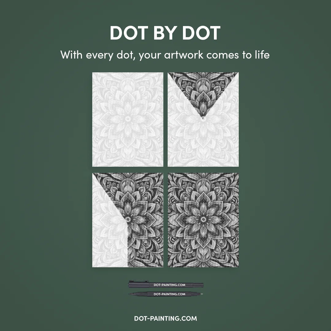 Floral Mandala Dot Painting